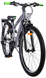 Volare Cross Kinderfahrrad - Jungen - 24 Zoll - Grau - 18-Gang - Zweihandbremsen