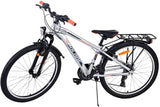 Volare Cross Kinderfahrrad - Jungen - 24 Zoll - Silber - 18 Gänge - Zweihandbremsen