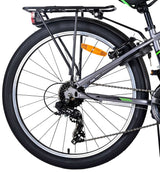 Volare Cross Kinderfahrrad - Jungen - 24 Zoll - Grau - 18-Gang - Zweihandbremsen