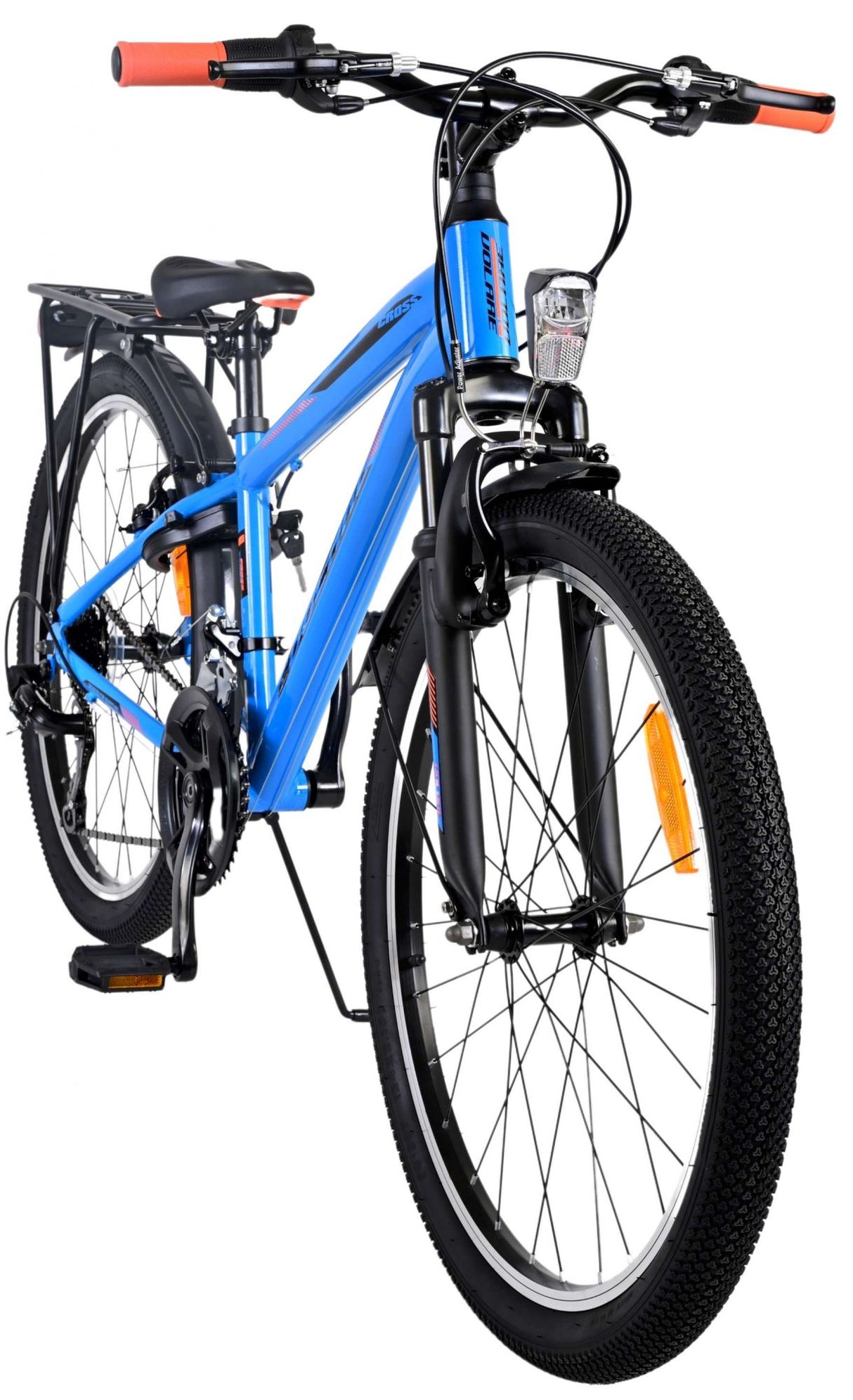 Volare Cross Kinderfahrrad - Jungen - 24 Zoll - Blau - 18-Gang - Zweihandbremsen