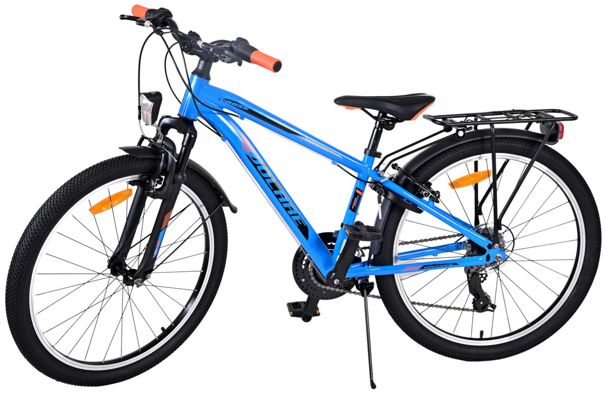 Volare Cross Kinderfahrrad - Jungen - 24 Zoll - Blau - 18-Gang - Zweihandbremsen