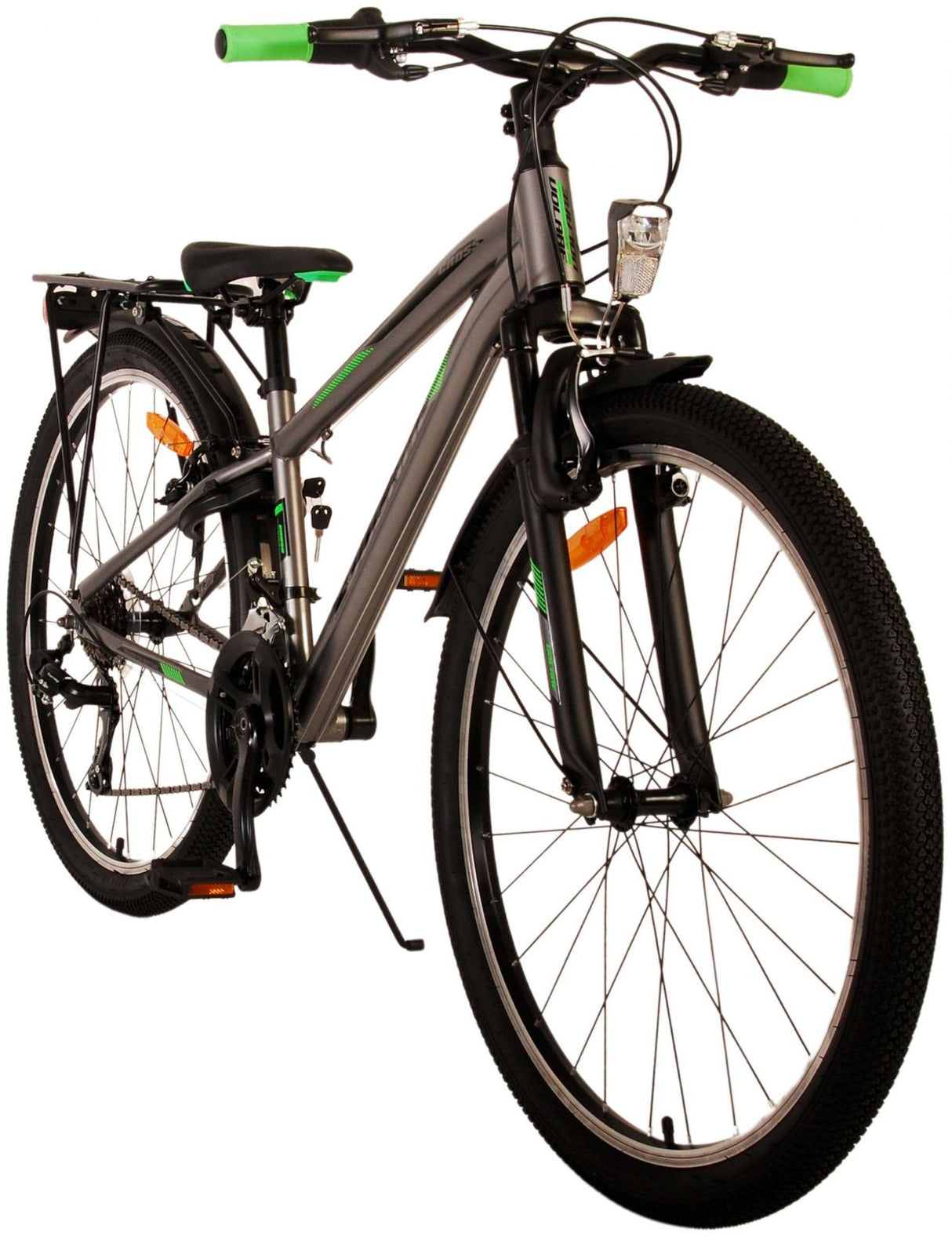 Volare Cross Kinderfahrrad - Jungen - 26 Zoll - Grau - 18 Gänge - Zweihandbremsen