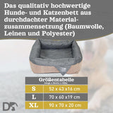 DEAR DARLING DD-06 Luxus Hundebett Katzenbett Braun Anthrazit Memoryschaum Matratze Gr. S,M, L