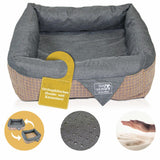 DEAR DARLING DD-06 Luxus Hundebett Katzenbett Braun Anthrazit Memoryschaum Matratze Gr. S,M, L