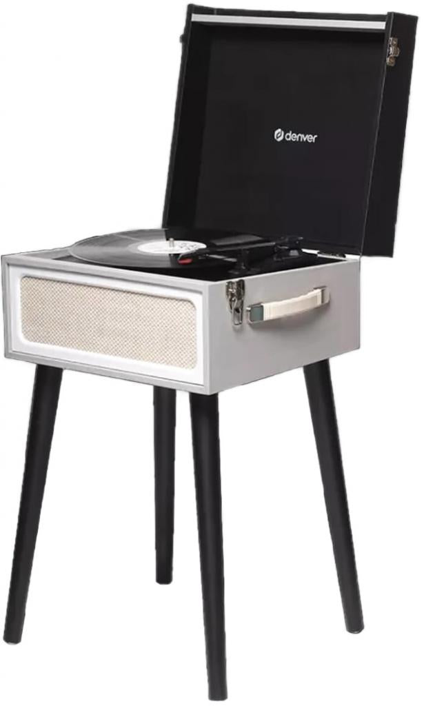 Denver VPL-150BT/VPR-250 freistehender Retro Schallplattenspieler mit Bluetooth MP3, USB, Smartphonesteuerung