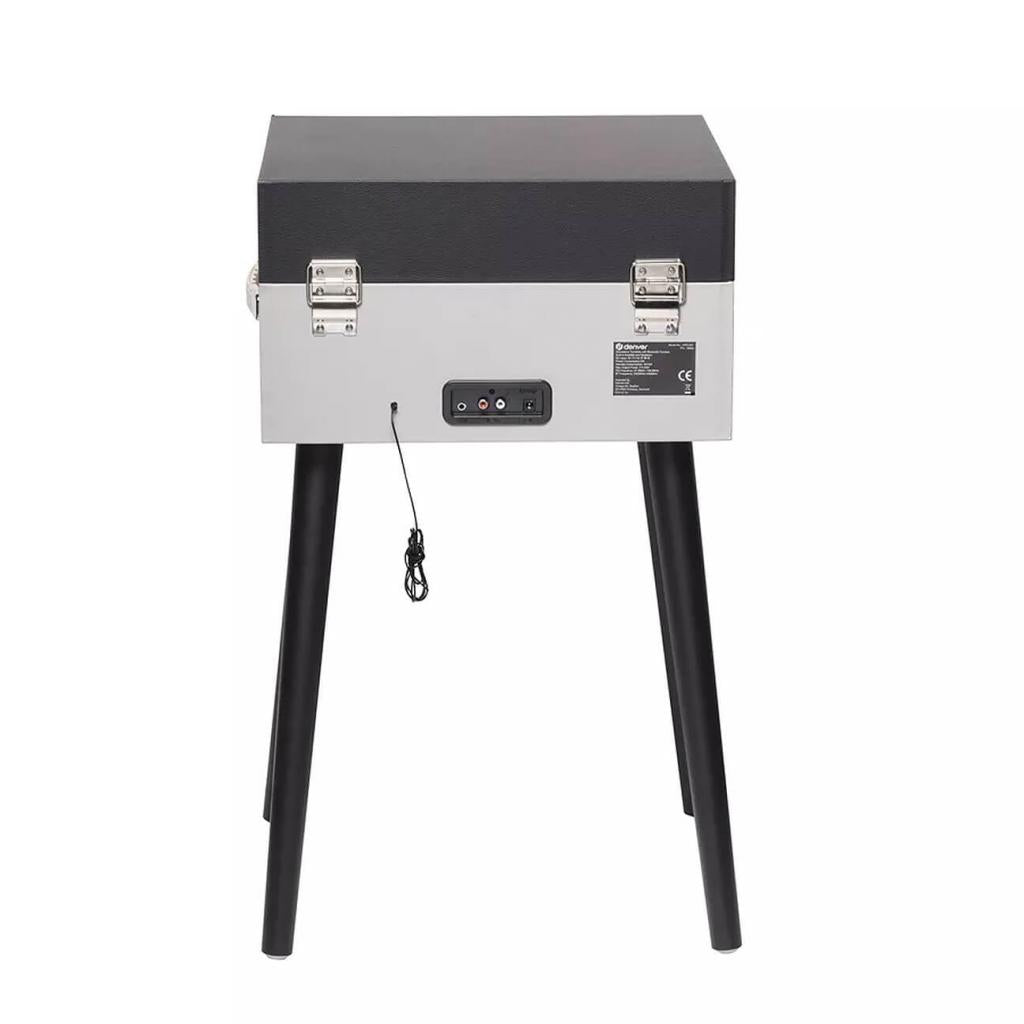 Denver VPL-150BT/VPR-250 freistehender Retro Schallplattenspieler mit Bluetooth MP3, USB, Smartphonesteuerung