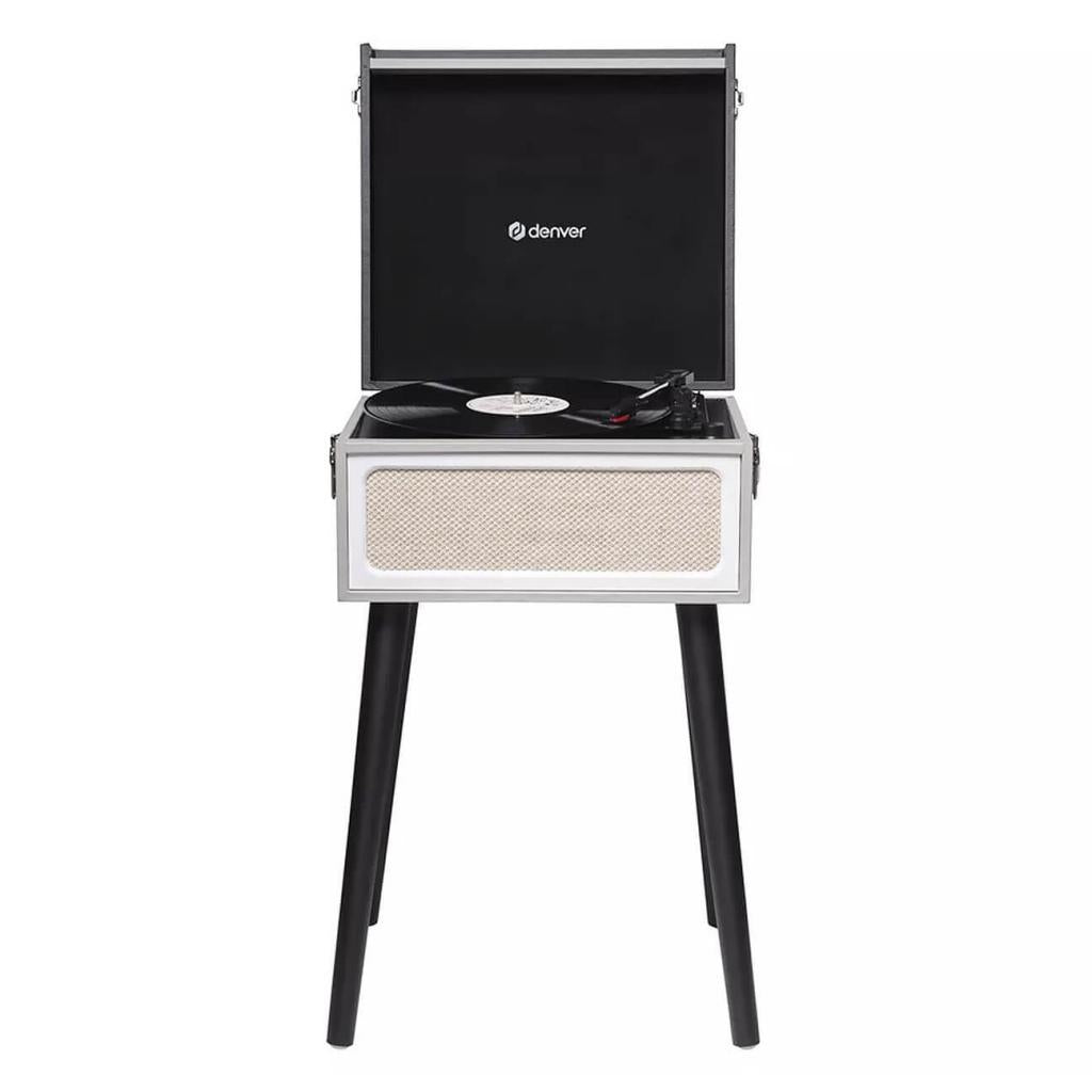 Denver VPL-150BT/VPR-250 freistehender Retro Schallplattenspieler mit Bluetooth MP3, USB, Smartphonesteuerung