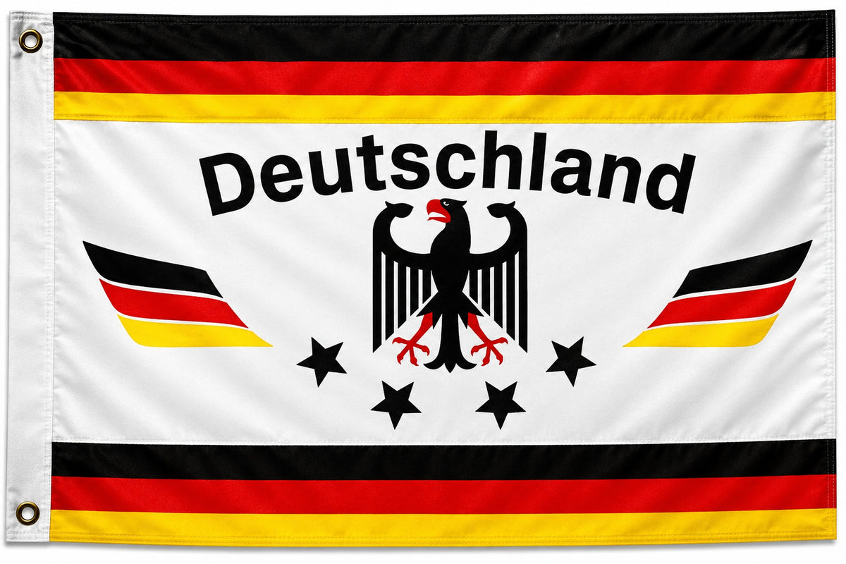 Deutschland Fußball Adler mit 4 Sternen 90x150 cm