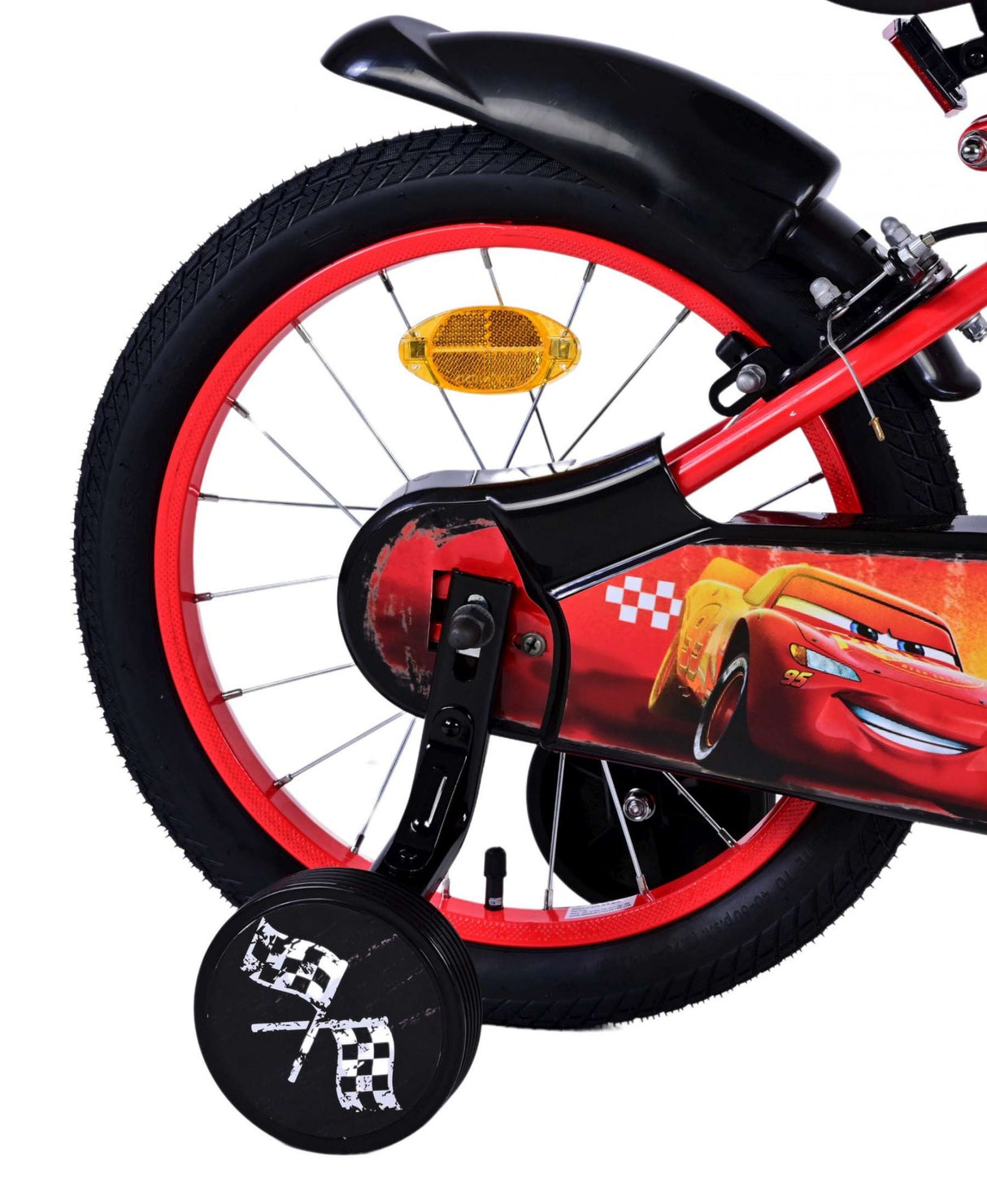 Volare Disney Cars 16 Zoll Kinderfahrrad Rot mit zwei Handbremsen - Sicherheit, Komfort und Spaß in einem!