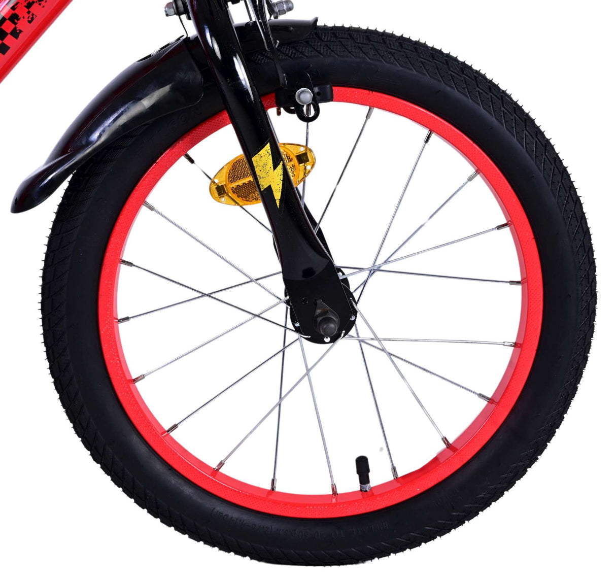 Volare Disney Cars 16 Zoll Kinderfahrrad Rot mit zwei Handbremsen - Sicherheit, Komfort und Spaß in einem!