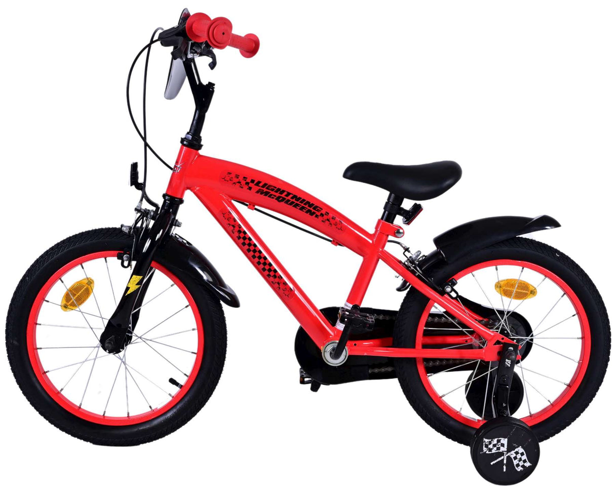 Volare Disney Cars 16 Zoll Kinderfahrrad Rot mit zwei Handbremsen - Sicherheit, Komfort und Spaß in einem!