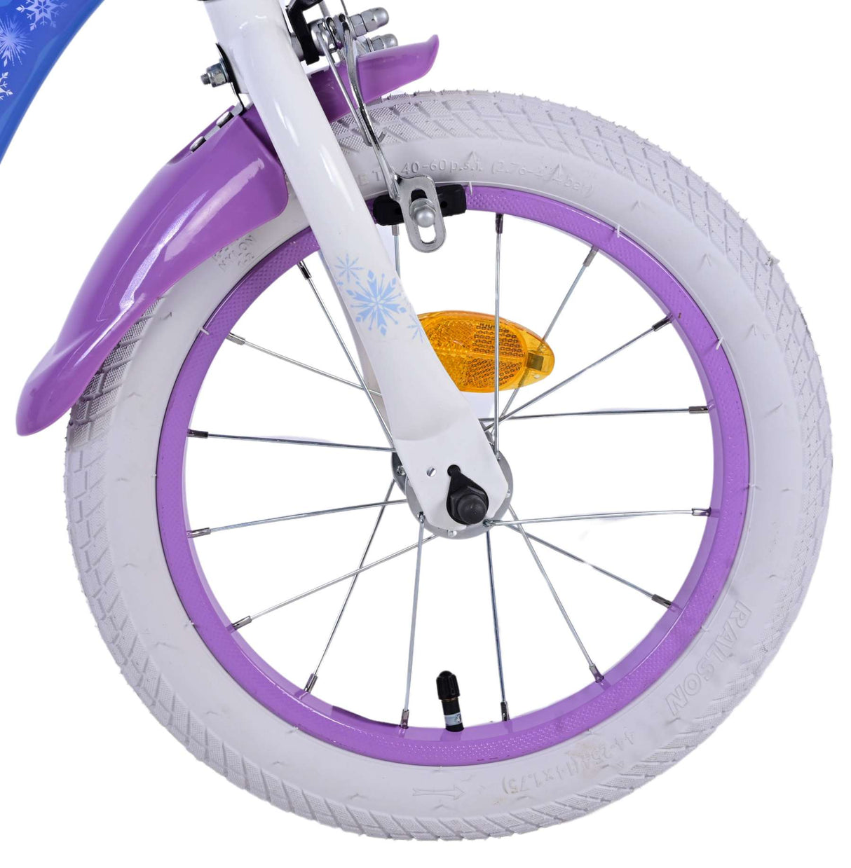 Volare Disney Frozen 2 14-Zoll-Kinderfahrrad Blau/Lila - Sicherheit, Spaß und Stil in einem!