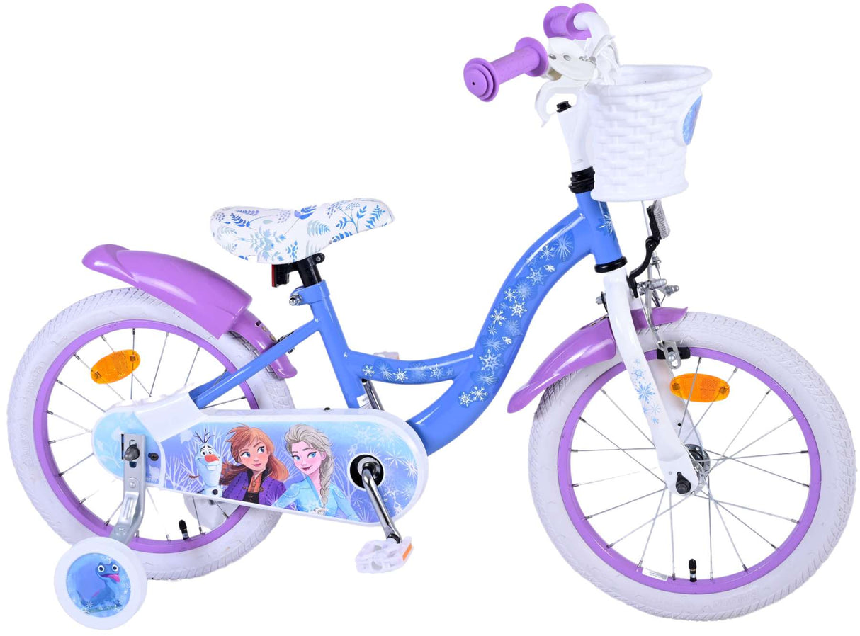 Volare Disney Frozen 2 Kinderfahrrad - Mädchen - 16 Zoll - Blau / Lila