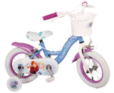 Volare Disney Frozen 2 12-Zoll-Kinderfahrrad Blau/Lila mit zwei Handbremsen - Sicherheit, Spaß und Stil in einem!