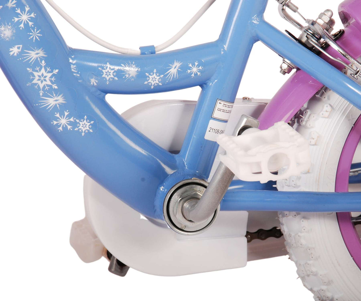 Disney Frozen 2 12-Zoll-Kinderfahrrad Blau/Lila mit zwei Handbremsen - Sicherheit, Spaß und Stil in einem!