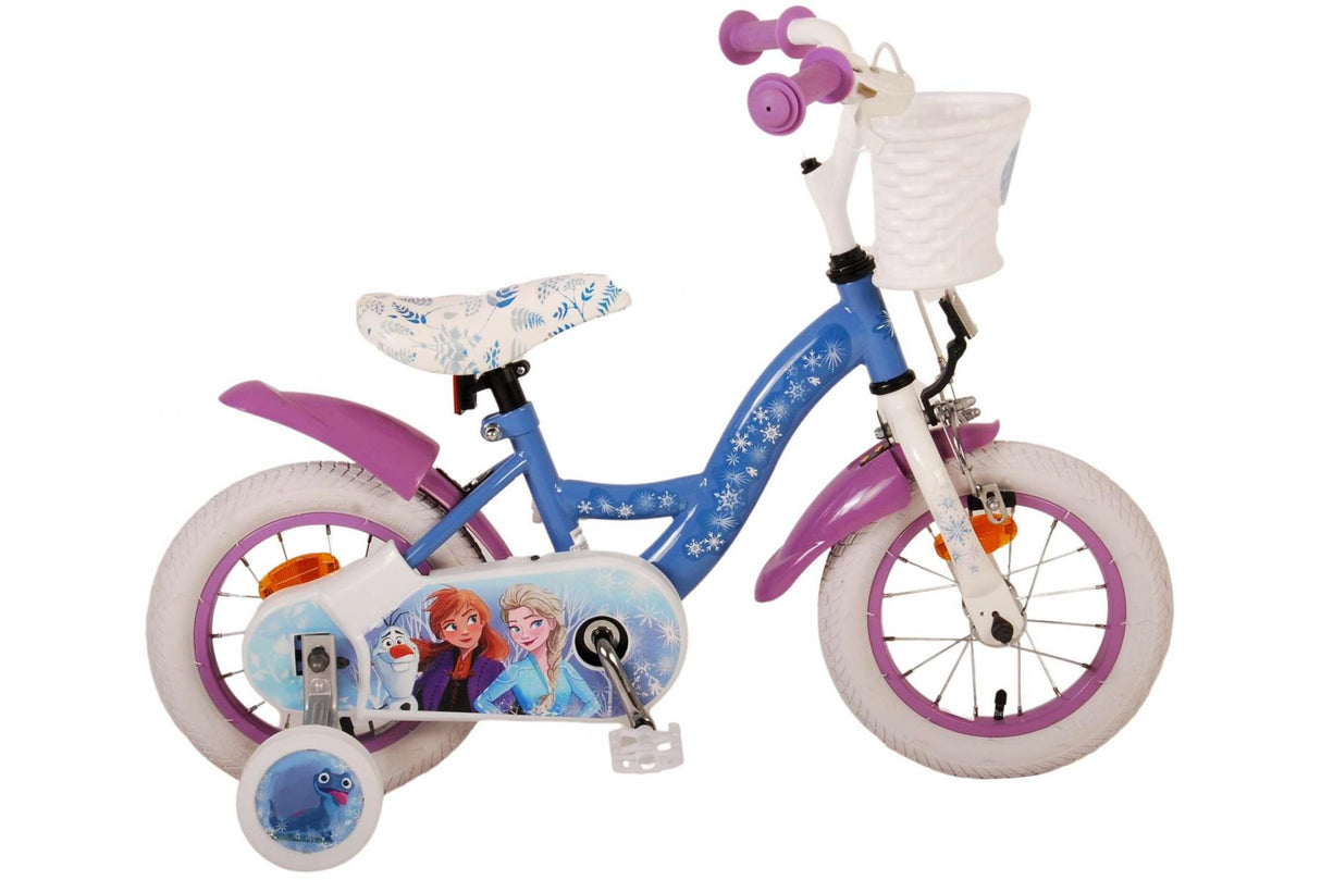 Volare Disney Frozen 2 Kinderfahrrad - Mädchen - 30 cm - Blau / Lila - 12 Zoll