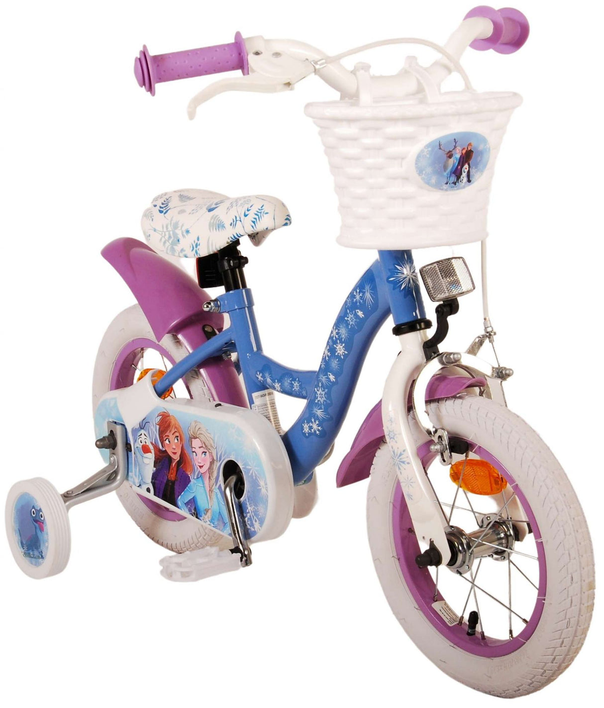 Volare Disney Frozen 2 Kinderfahrrad - Mädchen - 12 Zoll - Blau / Lila