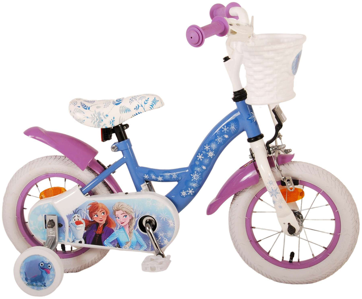 Volare Disney Frozen 2 Kinderfahrrad - Mädchen - 30 cm - Blau / Lila - 12 Zoll