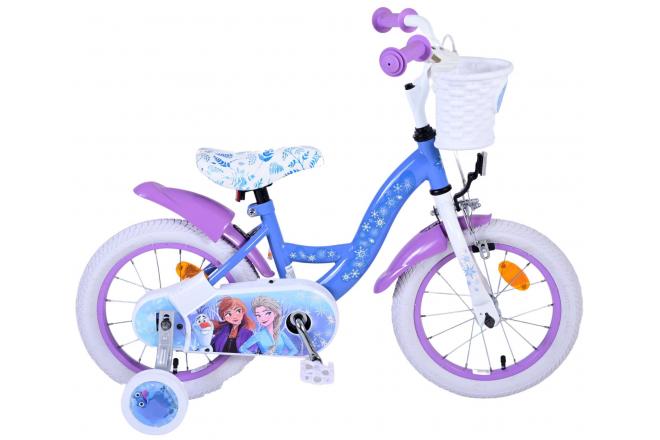 Volare Disney Frozen 2 Kinderfahrrad - Mädchen - 14 inch - Blau / Lila