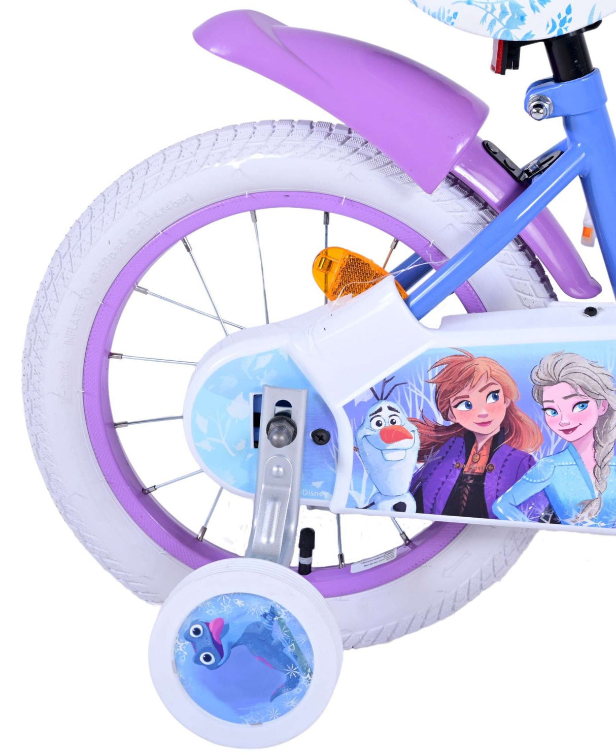 Volare Disney Frozen 2 Kinderfahrrad - Mädchen - 14 inch - Blau / Lila