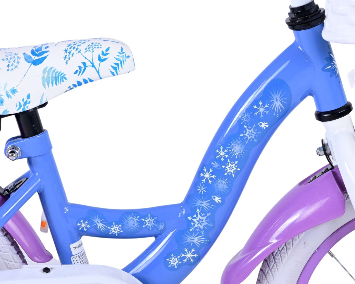 Volare Disney Frozen 2 Kinderfahrrad - Mädchen - 14 inch - Blau / Lila