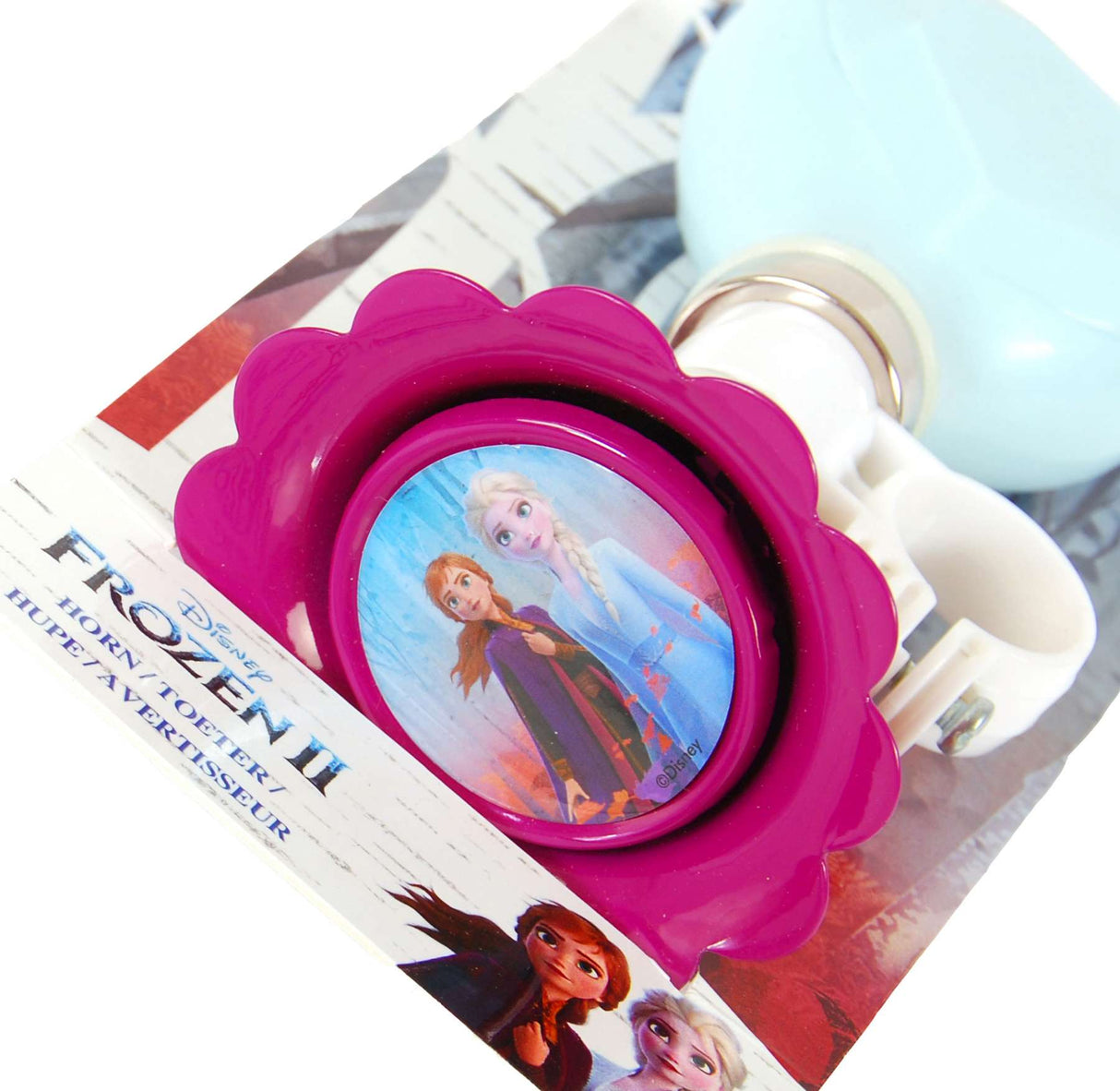 Disney Frozen 2 Fahrradhorn: Lauter, klarer Klang für sicheres Fahren - Universelle Passform für Fahrräder, Dreiräder und Roller