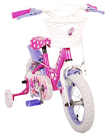 Volare Disney Minnie Cutest Ever Kinderfahrrad - 12 Zoll - Pink - 2 Handbremsen, abnehmbare Stützräder, offiziell lizenziertes Produkt