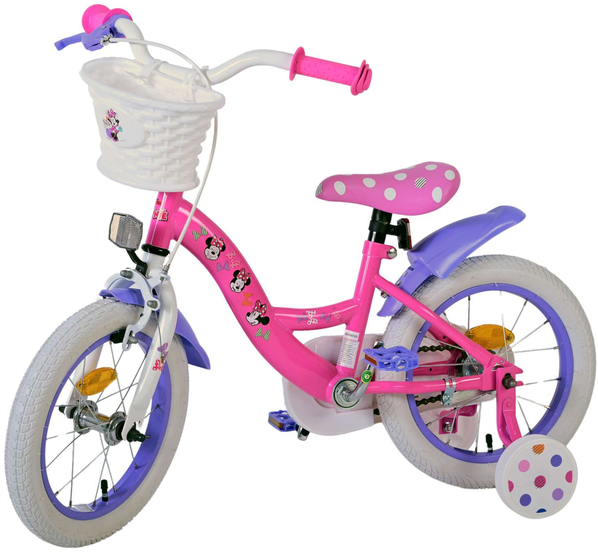 Volare Disney Minnie Cutest Ever! 14 Zoll Mädchenfahrrad in Rosa für Kinder