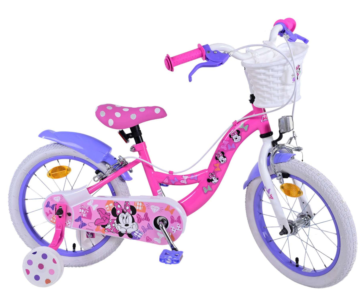 Volare Disney Minnie 16 Zoll Kinderfahrrad Pink - Sicherheit, Komfort und Spaß in einem!