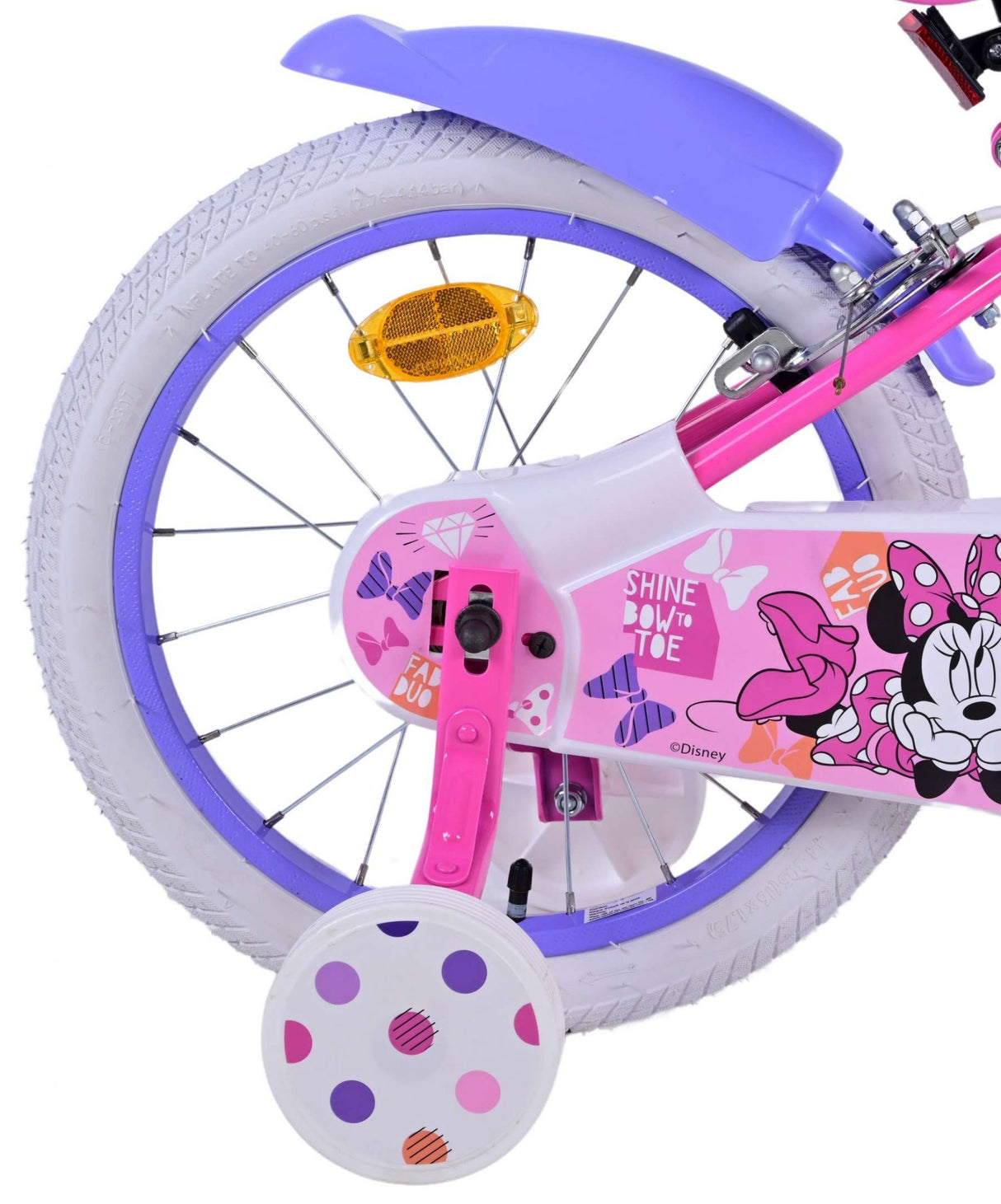 Volare Disney Minnie 16 Zoll Kinderfahrrad Pink - Sicherheit, Komfort und Spaß in einem!