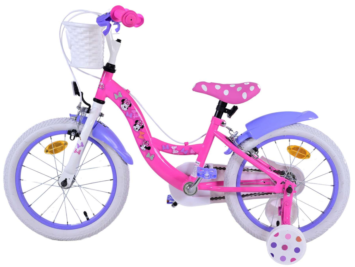 Volare Disney Minnie 16 Zoll Kinderfahrrad Pink - Sicherheit, Komfort und Spaß in einem!