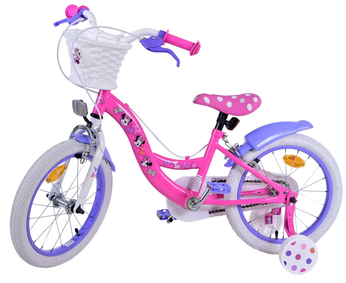 Volare Disney Minnie 16 Zoll Kinderfahrrad Pink - Sicherheit, Komfort und Spaß in einem!