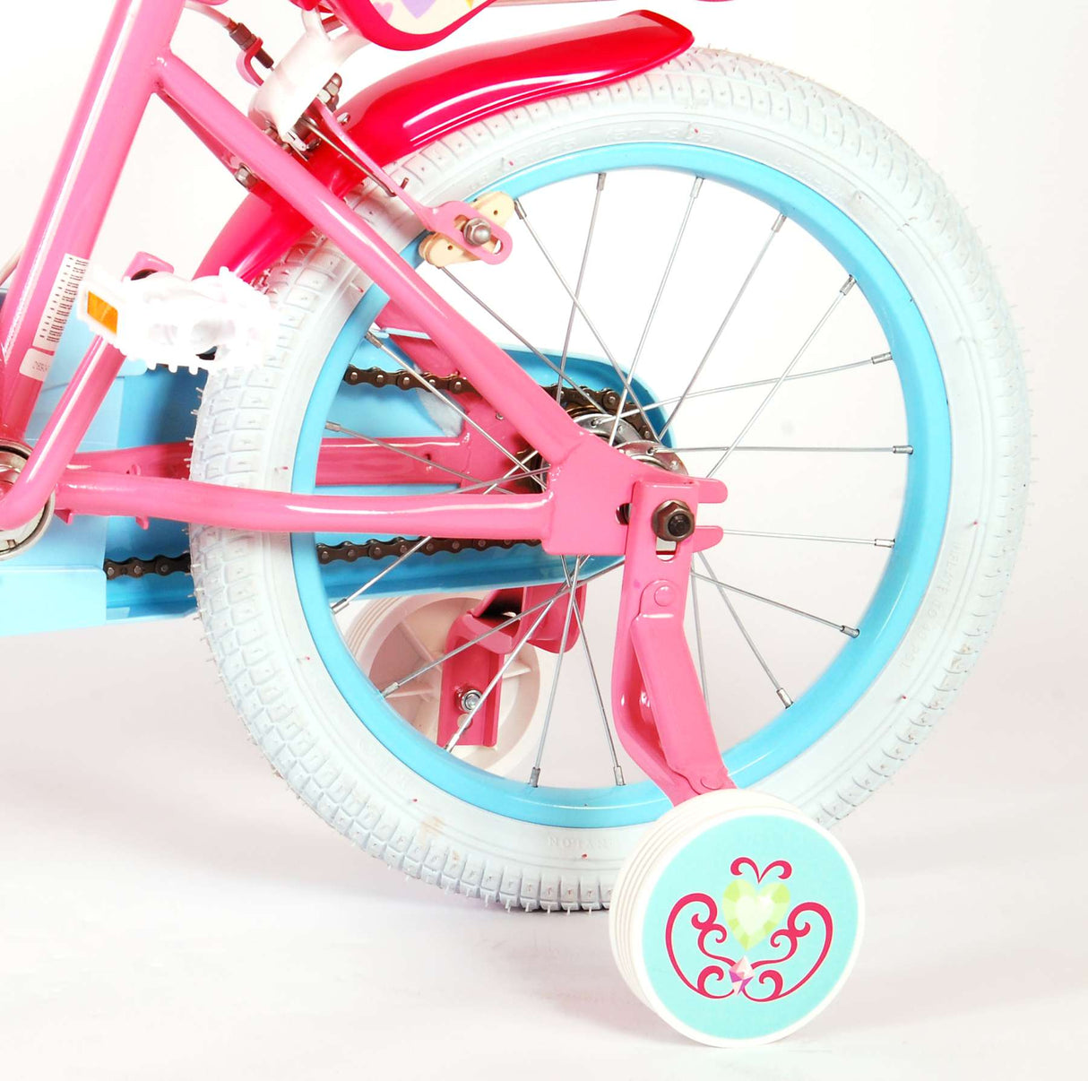 Disney Princess Kinderfahrrad - Mädchen - 16 Zoll - Rosa - Zwei-Hand-Bremsen