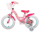 Volare Disney Princess 14 Zoll Kinderfahrrad Pink mit zwei Handbremsen - Sicherheit, Komfort und Spaß in einem!
