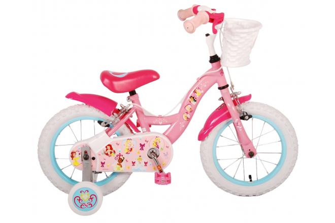 Volare Disney Princess 14 Zoll Kinderfahrrad Pink mit zwei Handbremsen - Sicherheit, Komfort und Spaß in einem!