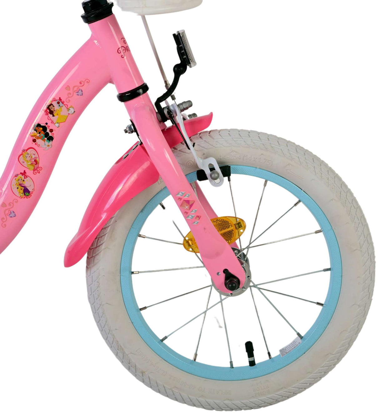 Volare Disney Princess Kinderfahrrad für Mädchen - 14 Zoll in Rosa für Kinder von 3,5 bis 5 Jahren