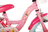 Volare Disney Princess 14 Zoll Kinderfahrrad Pink mit zwei Handbremsen - Sicherheit, Komfort und Spaß in einem!