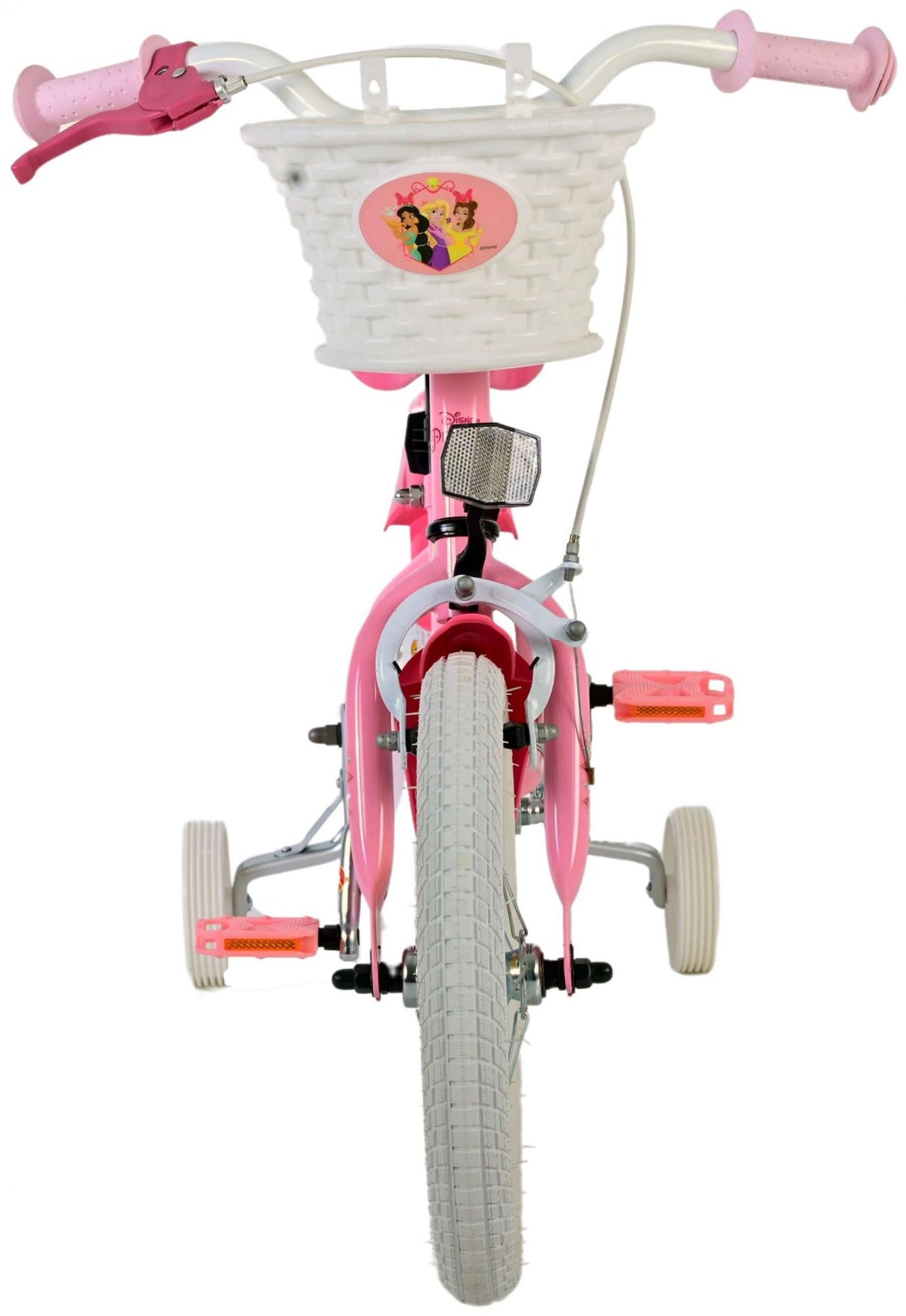 Volare Disney Princess Kinderfahrrad für Mädchen - 14 Zoll in Rosa für Kinder von 3,5 bis 5 Jahren