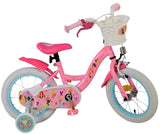 Volare Disney Princess Kinderfahrrad für Mädchen - 14 Zoll in Rosa für Kinder von 3,5 bis 5 Jahren