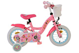 Volare Disney Princess Kinderfahrrad für Mädchen - 12 Zoll in Rosa für Kinder von 3 bis 4,5 Jahren