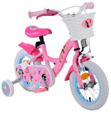 Volare Disney Princess Kinderfahrrad für Mädchen - 12 Zoll in Rosa für Kinder von 3 bis 4,5 Jahren