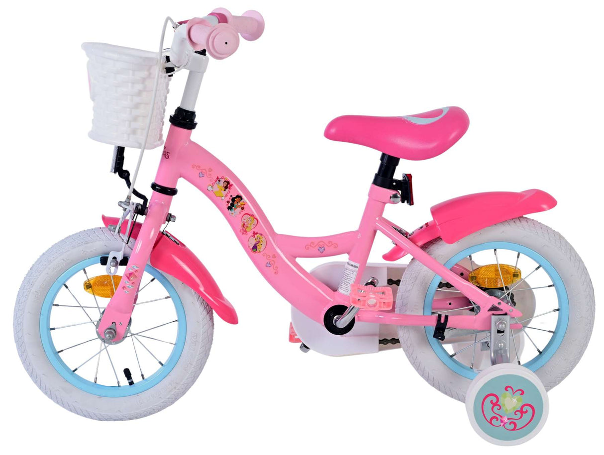 Volare Disney Princess Kinderfahrrad für Mädchen - 12 Zoll in Rosa für Kinder von 3 bis 4,5 Jahren