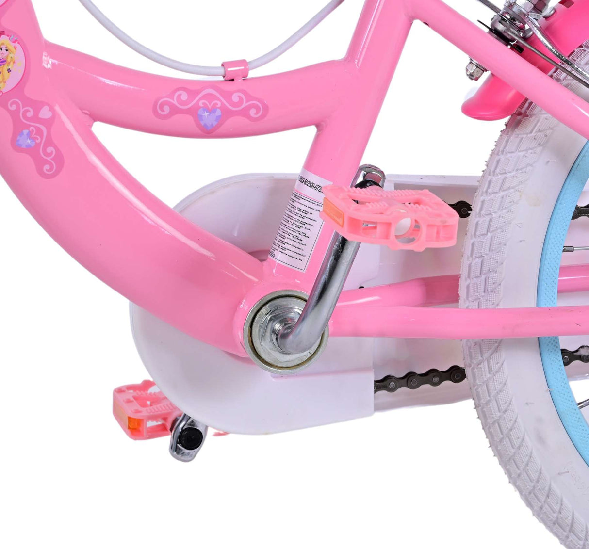 Volare Disney Princess Kinderfahrrad - Mädchen - 16 Zoll - Rosa - Zwei-Hand-Bremsen