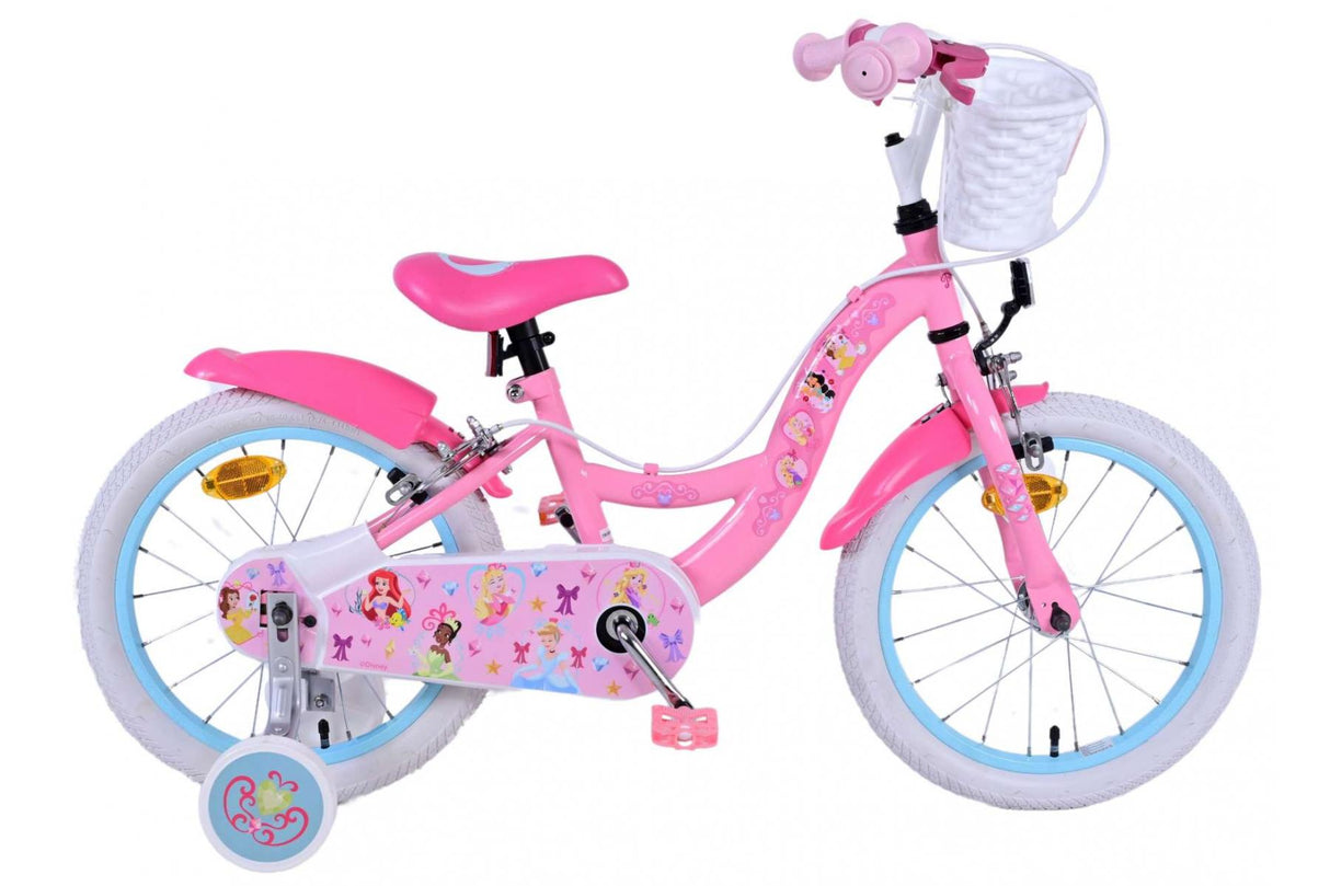 Volare Disney Princess Kinderfahrrad - Mädchen - 16 Zoll - Rosa - Zwei-Hand-Bremsen