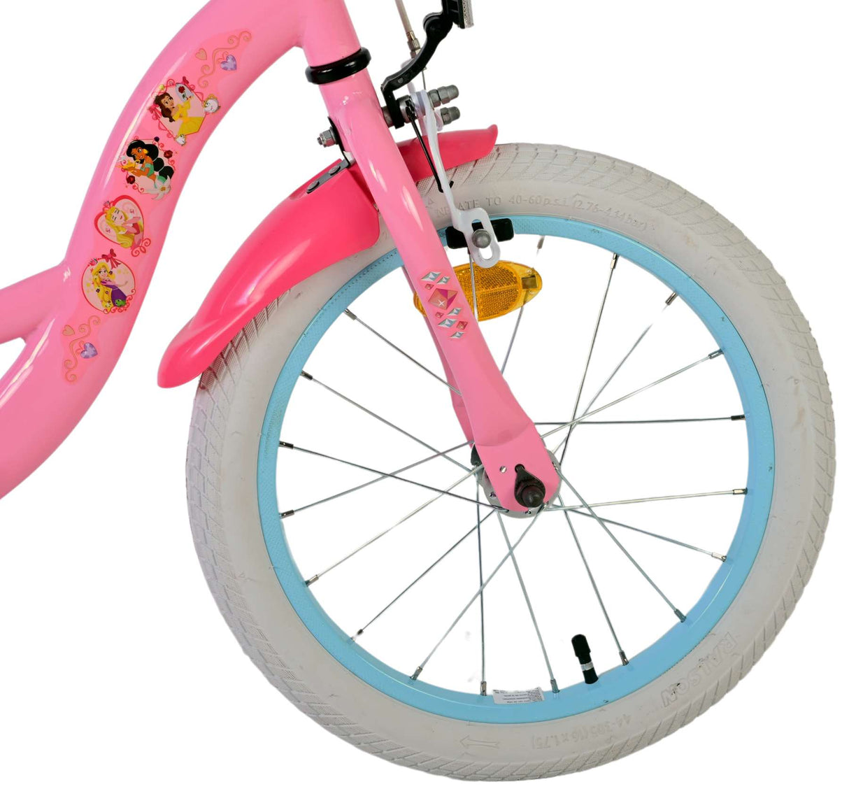 Volare Disney Princess Kinderfahrrad für Mädchen - 16 Zoll in Rosa für Kinder von 4 bis 6 Jahren