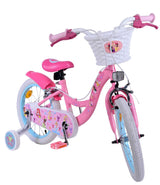 Volare Disney Princess Kinderfahrrad - Mädchen - 16 Zoll - Rosa - Zwei-Hand-Bremsen