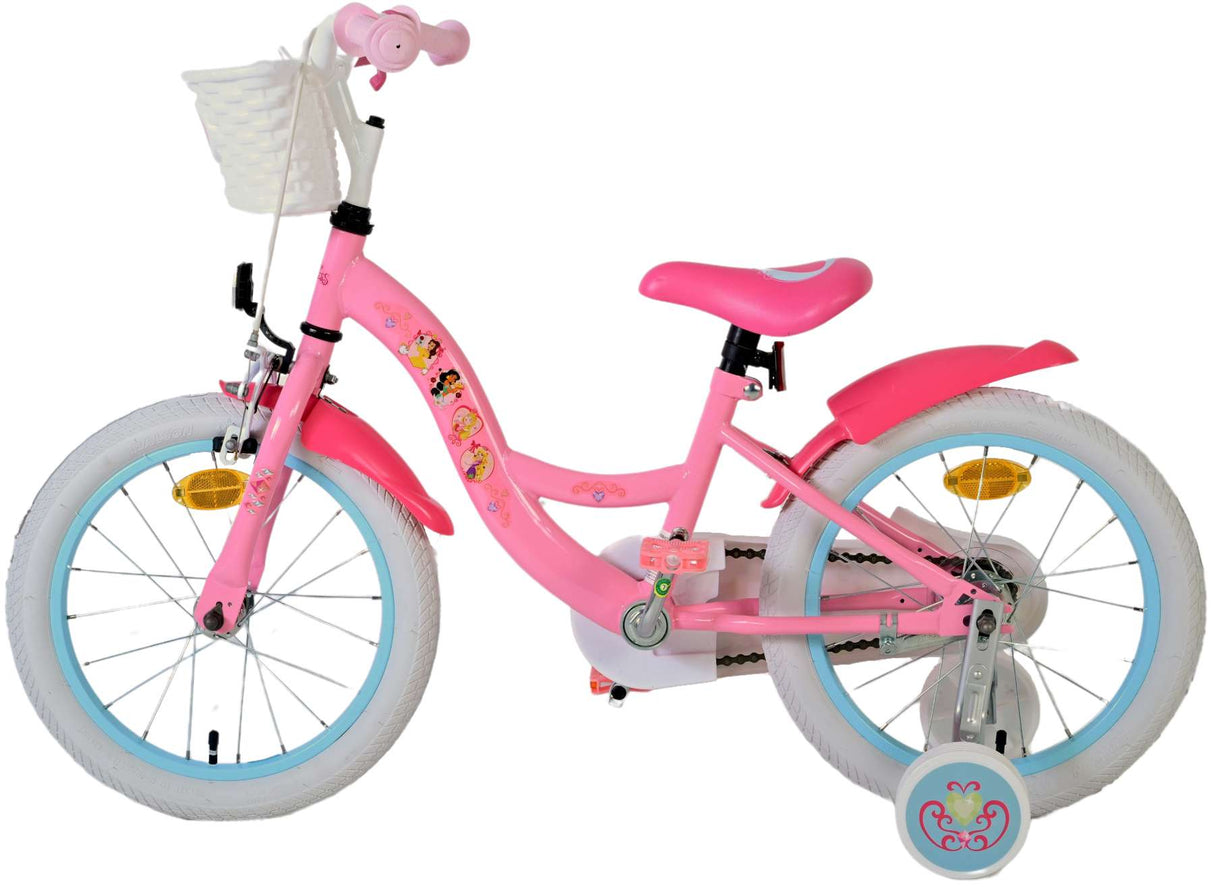 Volare Disney Princess Kinderfahrrad für Mädchen - 16 Zoll in Rosa für Kinder von 4 bis 6 Jahren