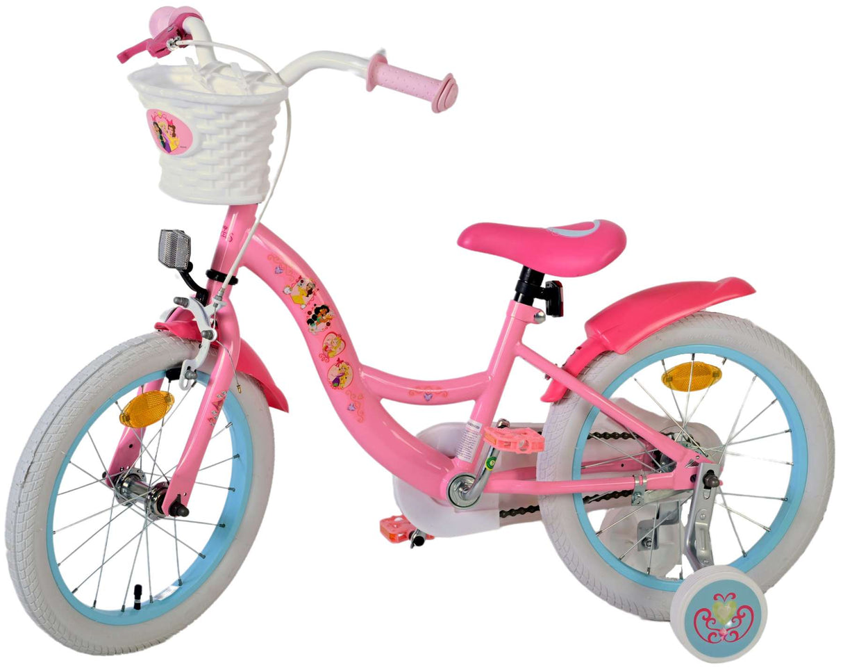 Volare Disney Princess Kinderfahrrad für Mädchen - 16 Zoll in Rosa für Kinder von 4 bis 6 Jahren