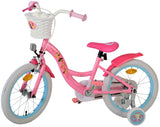 Volare Disney Princess Kinderfahrrad für Mädchen - 16 Zoll in Rosa für Kinder von 4 bis 6 Jahren