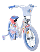 Volare Disney Stitch Kinderfahrrad für Mädchen - 16 Zoll in Creme Koralle Blau mit Zweihandbremsen